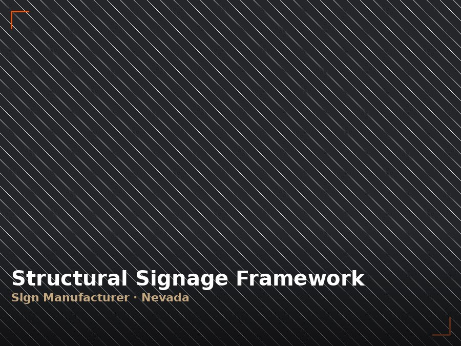 Structural framework for illuminated signage