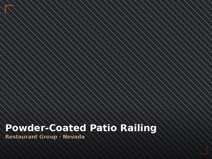Powder-coated patio railing system